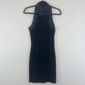 Scala Beaded Vintage Silk Cocktail Dress
